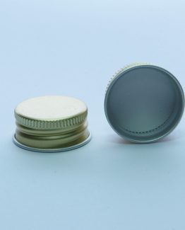 P28 mm Alumiinikorkki esikierteytetty kulta
